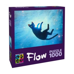 Puzzle 1000 brikker Flow Black cat