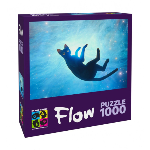 Puzzle 1000 brikker Flow Black cat