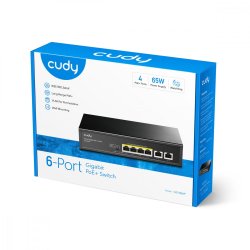 CUDY GS1006P 6-Port Gigabit PoE+ Switch 65W