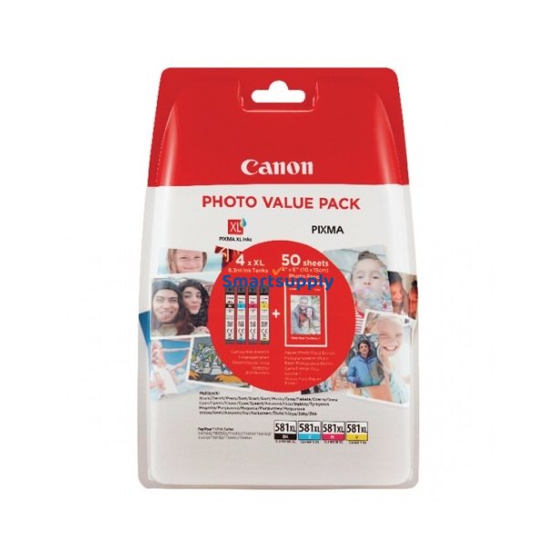 Canon CLI-581 XL BCMY blkpatroner 4 stk original