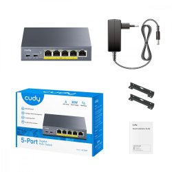 CUDY GS105P 5-Port Giga bit PoE+ Switch 36W