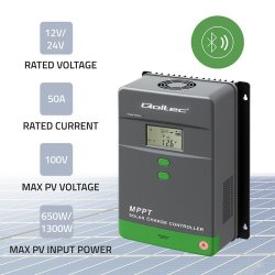 Solar laderegulator MPPT 50A 12V24V LCD