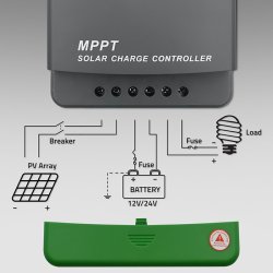 Solar laderegulator MPPT 50A 12V24V LCD