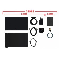 B�rbar Touchscreen Sk�rm Lys Full HD