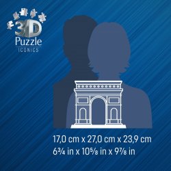Puzzle 3D Arc de Triomphe i Paris