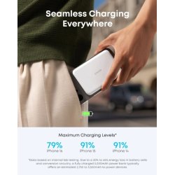 Nano PowerBank 5k mAh slim hvid