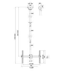 Loftbeslag TV/LCD CL35-440BL16XL 37-70 tommer 50kg