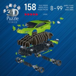 Puzzle 3D 158 dele Lamborghini Huracan EVO Verde