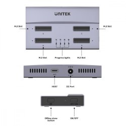 Disc Clone Station 4xM.2 SSD, USB4; S1243BGY01-E