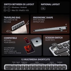 HMC-KB-CRL hub + keyboard 5Gbps HDMI PD Cyrillic