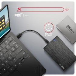 EE25-XA6C USB-C 3.2 Gen 1 SATA 6G 2.5tommer 5Gbps