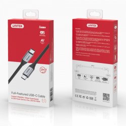 USBC Kabel PD 100W 5Gbps 4K60, 2m, M/M; C14091AB