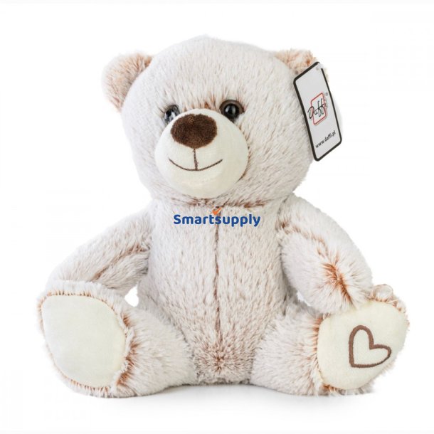 Mascot siddende bj�rn med hjerte