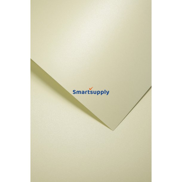 Metallic dekorativt A4 papir millenium cream 50 stk.