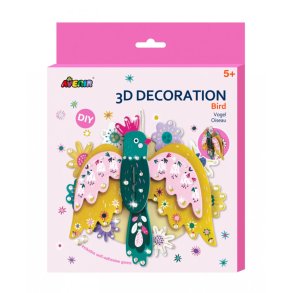 Kreativ s�t 3D Dekoration - Fugl