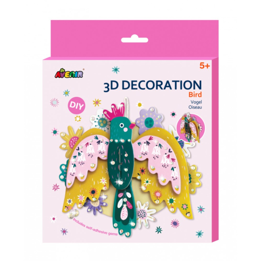 Kreativ s�t 3D Dekoration - Fugl