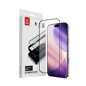 H�rdet glas iPhone 17 + installationsramme