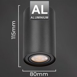 Overflademonteret halogen GU10 SPOT TUBA LED