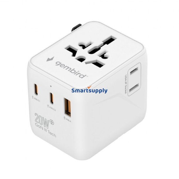 Universal rejse str�madapter cube 20W