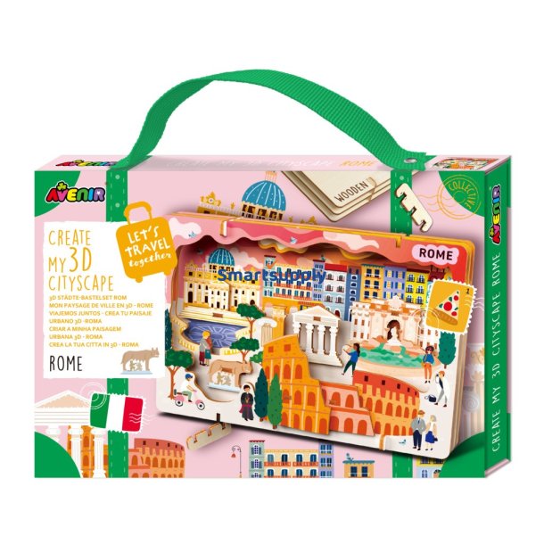 Puzzle Skab et bylandskab 3D - Roma