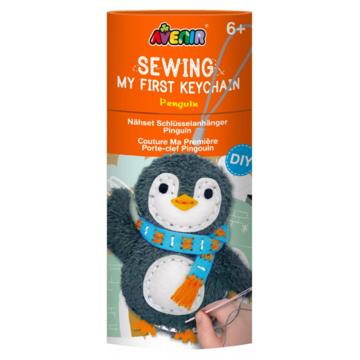 Kreativt s�t Sy en n�glev�nge - Pingvin