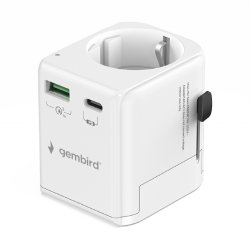 Grounded universal rejseadapter 20W