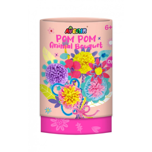 Kreativ s�t Pom Pom Buket - Blomster