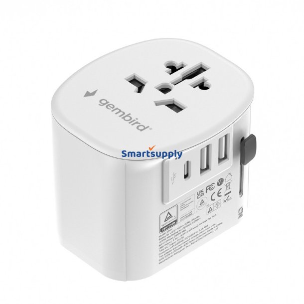 Grounded universal rejseadapter 15W