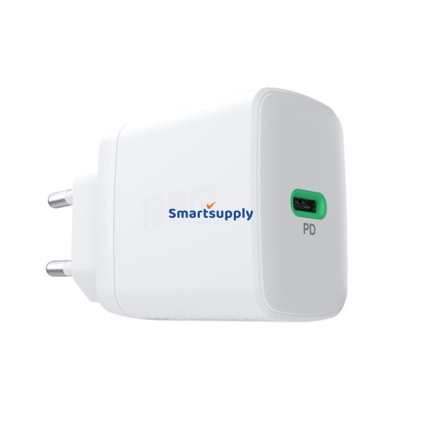 USB v�goplader 30W 1x USB-C HVID