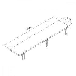 Maclean foldbart hyld MC-129 B 100x20 cm