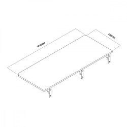 Maclean foldbar hylde 100x40 cm MC-128 B