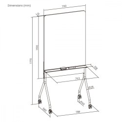 Ergo Office mobil whiteboard ER-305