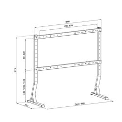 TV stativ DS45-430BL18 STAND LCD 45-90 200X800