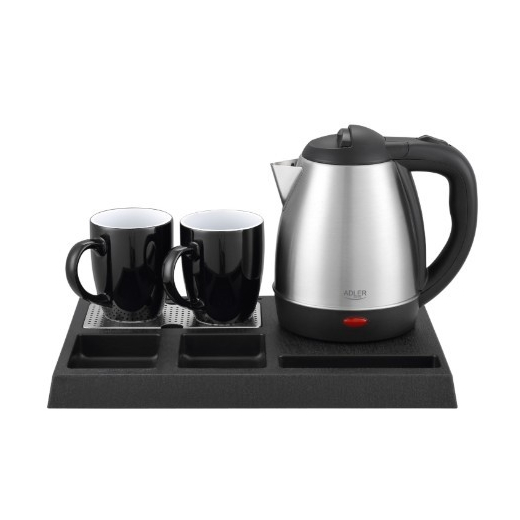Hotelkedel 1,2l inox &amp; velkomstpakke AD1354