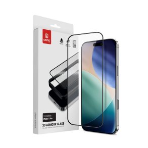 H�rdet glas iPhone 17 Pro + installationsramme