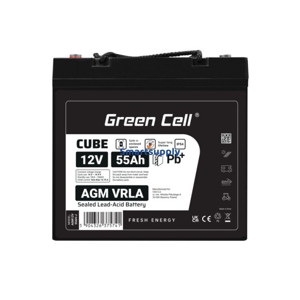 Batteri AGM VRLA 12V 55Ah IP54