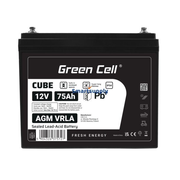 Batteri AGM VRLA 12V 75Ah IP54