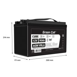 Batteri AGM VRLA 12V 90Ah IP54