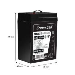 Batteri AGM VRLA 6V 4,5Ah IP54
