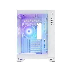 PC kabinet VISIO GM-30W-T G-OP 6xfans ARGB hvid