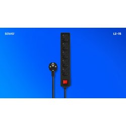 Str�mstik 5-vejs LZ-01 Schuko SAVIO