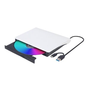 Ekstern USB DVD-drev DVD-USB-031-BW sort og hvid