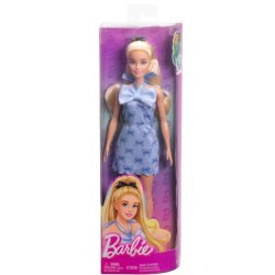 Lalka Barbie Fashionistas Bl� kjole med sl�jfer
