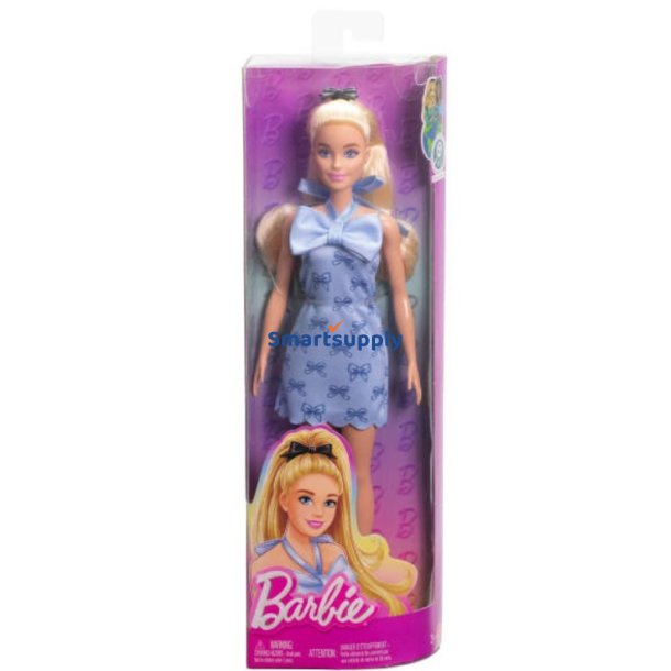 Lalka Barbie Fashionistas Bl� kjole med sl�jfer