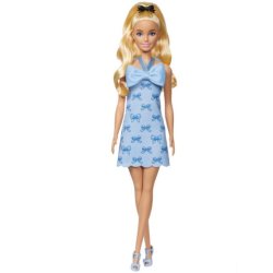 Lalka Barbie Fashionistas Bl� kjole med sl�jfer