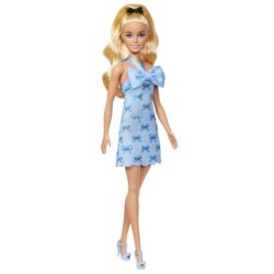 Lalka Barbie Fashionistas Bl� kjole med sl�jfer