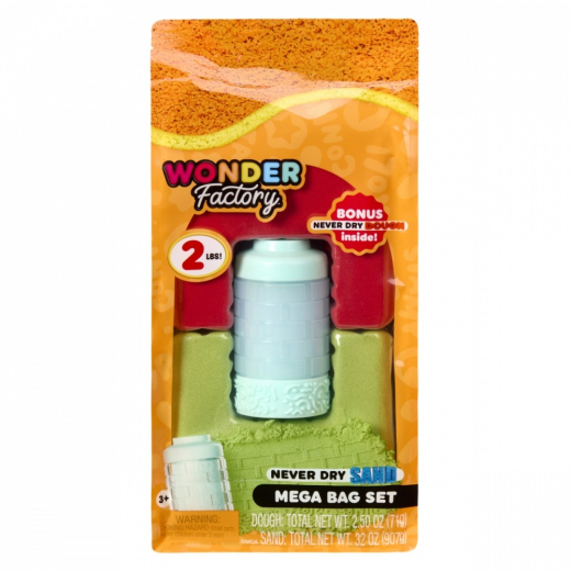 Kinetic sand Wonder Factory Never Dry Sand Bag, R�d Limegr�n