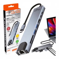DOCKING STATION 8 I 1 GIGA LAN HUB MT5046