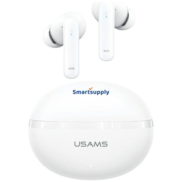 Bluetooth-hovedtelefoner TWS E02 ANC+ENC hvid