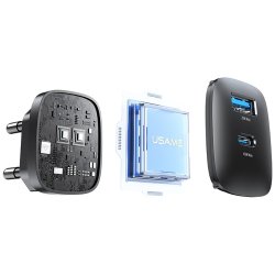 Lader T66 45W CC290 GaN Hurtigopladning s�lv